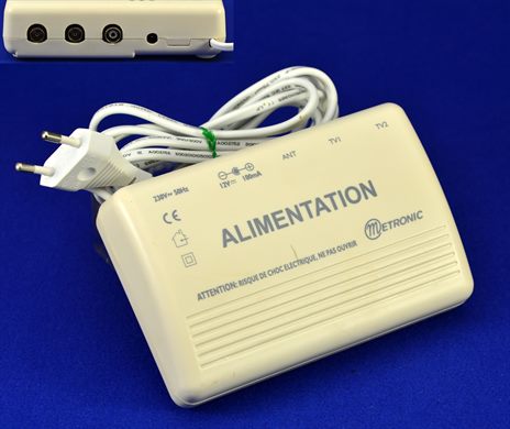 Metronic Fonte de Alimentacao para Antena 12V 100mA TV1 TV2