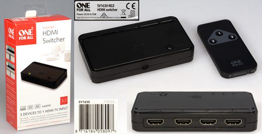 ONE For All Automatic HDMI Switcher SV1630-R02