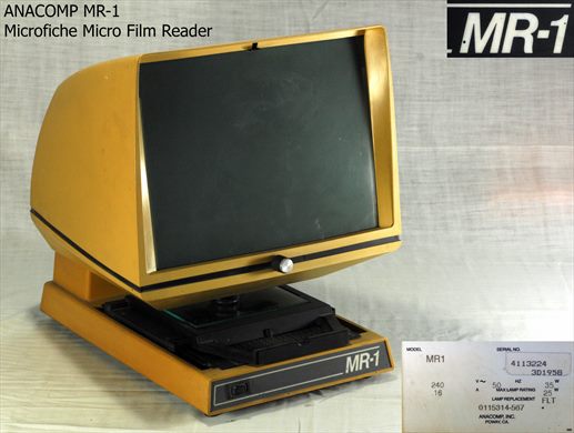 Anacomp MR-1 Microfiche Micro Film Reader