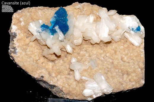 Cavansite em cristais de mineral de Stilbite n0152