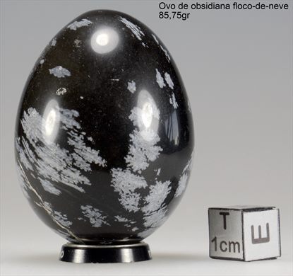 Obsidiana floco de neve (Ovo) 85,75gr