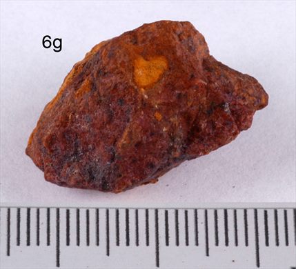 Pedra vulcanica vermelha - Portugal Acores Ilha S. Miguel - 6g