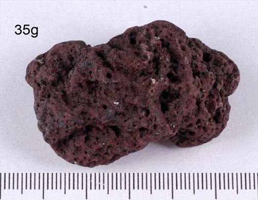 Pedra vulcanica vermelha - Portugal Acores Ilha S. Miguel - 35g