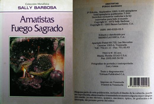 Amatistas Fuego Sagrado ISBN 980-6329-02-3