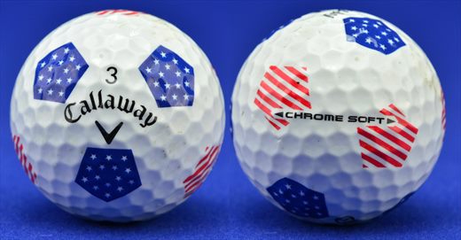 Callaway 3 Chrome Soft (Football white-USA flag)