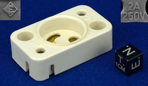 Suporte arrancador branco 250V 2A Electro Ceramica