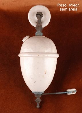Contrapeso de candeeiro em porcelana lisa com suporte metalico 414g