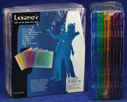 Lazer set of 10 slim CD case