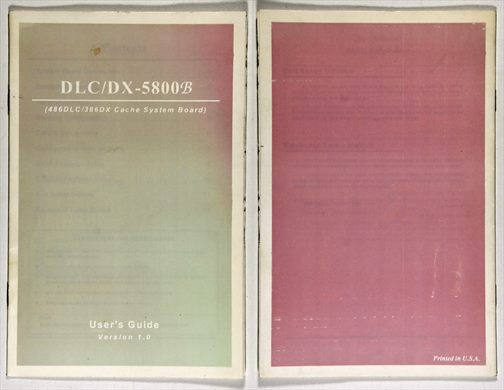 DLC-DX-5800B user's guide