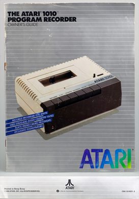 Atari 1010 program recorder owner's guide