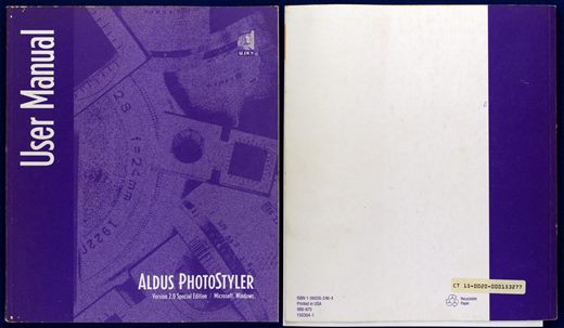 Aldus PhotoStyler v.2 User Manual ISBN 1-56026-246-X