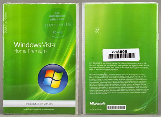 MS Windows Vista Home Edition X13-34262