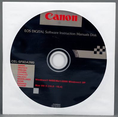 Canon EOS Digital Software Instruction Manuals Disk CEL-SF8DA2M0