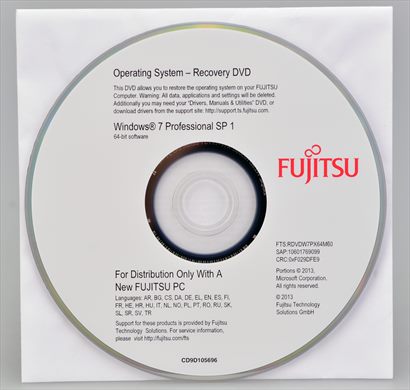 Fujitsu Windows 7 Pro 64-bit SP1 Recovery DVD CD9D105696