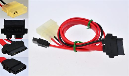 SATA and power connector red-black