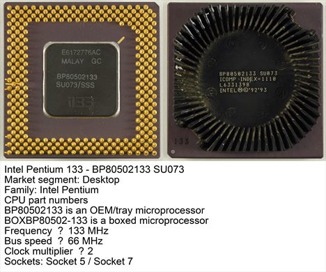 Intel Pentium 133 MHz BP80502133 SU073 Malay