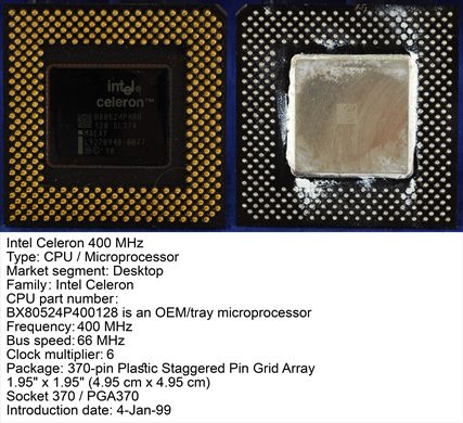 Intel Celeron 400 MHz SL37X (Mendocino) BX80524P400128 Malay