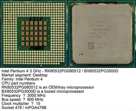 Intel Pentium 4 3 GHz-512-800 SL6WK Malay