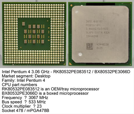 Intel Pentium 4 3.06 GHz 512-533 SL6PG Costa Rica