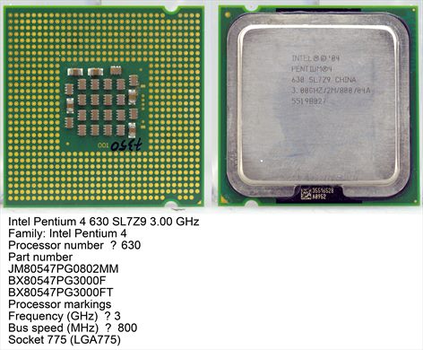 Intel Pentium 4 630 3.00 GHz SL7Z9 China