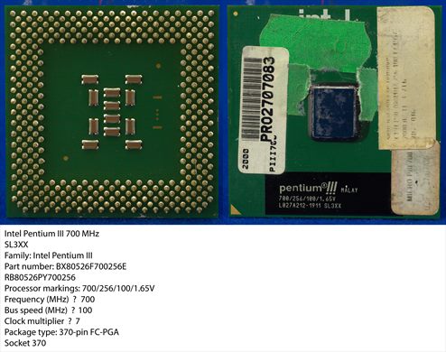 Intel Pentium III 700 MHz SL3XX Malay