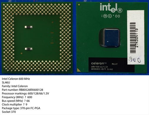 Intel Celeron 600 MHz SL46U Malay