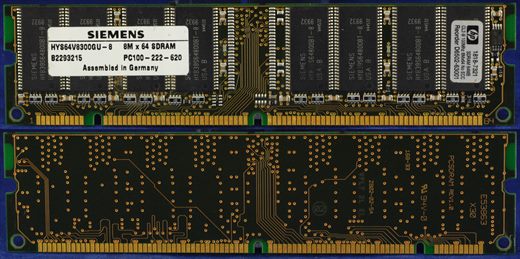 HP SDRAM 64Mb CL3 100MHz 8Mx64 No ECC PC100