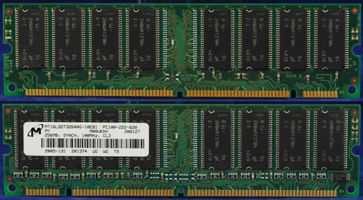 Micron MT16LSDT3264AG-10EB1 PC100-222-620 256Mb Synch 100MHz CL2