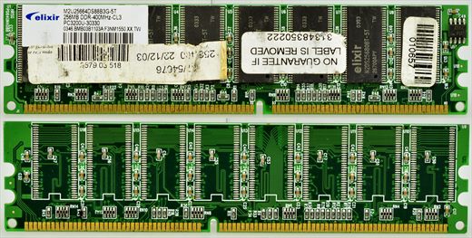 Elixir M2U25664DS88B3G-5T 256Mb DDR-400MHz-CL3