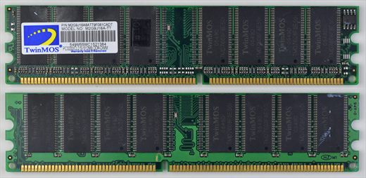 TwinMOS M2G9J16A-TT PC3200 (CL2.5) 512MB DDR-DIMM