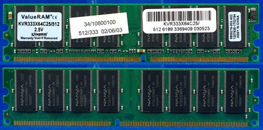 Kingston ValueRAM KVR333X64C25-512