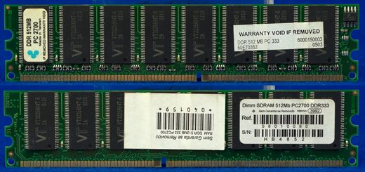 DIMM SDRAM 512MB PC2700 DDR333 - Taiwan