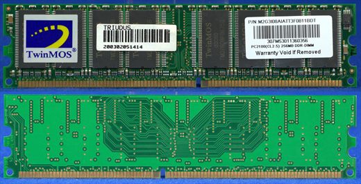 TwinMOS 256Mb DDR PC2100 (CL2.5)