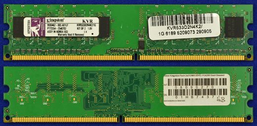 Kingston 512Mb DDR2 PC4200 KVR533D2N4K2