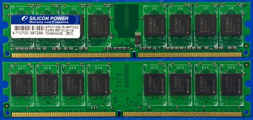 Silicon Power SP001GBLRU667O02 DDR2 667 (CL5) 1G 704SK0430 (6O)