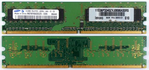 Samsung M378T6553CZ3-CD5 512MB PC2-4200U-444-12-D3