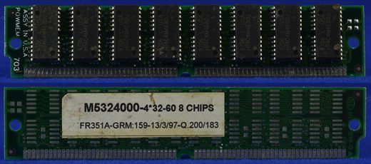 72-PIN SIMM M5324000-4x32-60 8 Chips