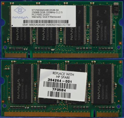 Nanya NT256D64SH8C0GM-6K 256Mb DDR-333MHz-CL2.5 PC2700S-25331