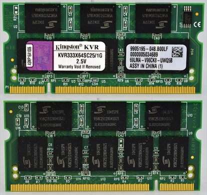 Kingston KVR333X64SC25 1Gb SODIMM DDR 2.5V