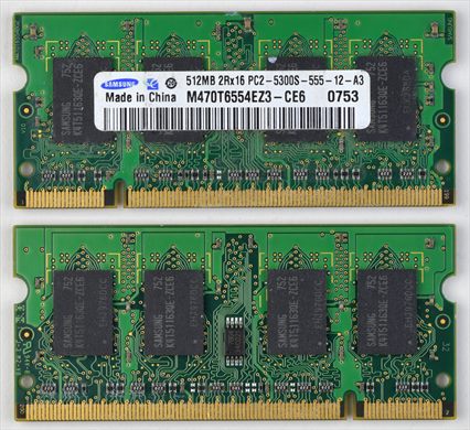 Samsung M470T6554EZ3-CE6 512MB 2Rx16 PC2-5300S-555-12-A3