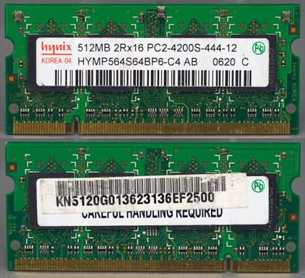 Hynix 512MB 2Rx16 PC2-4200S-444-12 HYMP564S64BP6-C4 AB