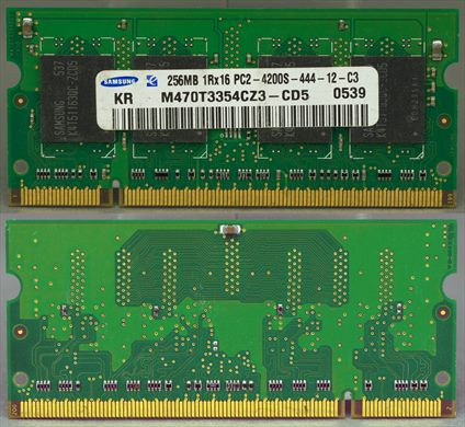 Samsung 256MB 1Rx16 PC2-4200S-444-12-C3 M47oT3354CZ3-CD5