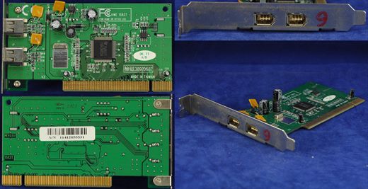Kouwell KWE 1582T Firewire 2-Ports Dual-Port 3892D687 PCI Card
