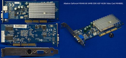 Albatron GeForce4 MX440-8X 64MB DDR AGP 4X-8X Video Card MX480EL