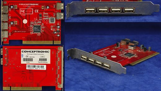 Conceptronic USB 2.0 PCI Card 6 ports C480i1