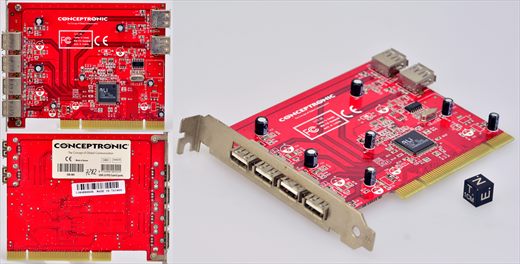 Conceptronic C480i1 USB 2.0 PCI Card 6 ports