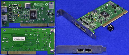 MacAlly Bg-3800-00 Opti Firelink 82c861 UH-275 PCI 2-port USB 2.0