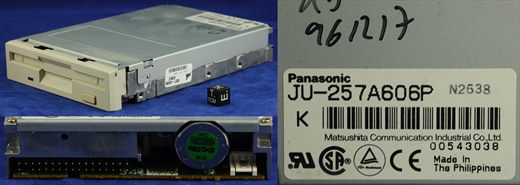 Panasonic JU-257A606P Leitor disco flexibel 3.5 polegadas interno