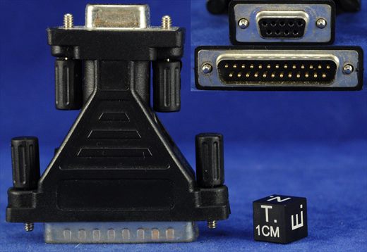 9 female to 25 male Pin Serial Adapter (Black)