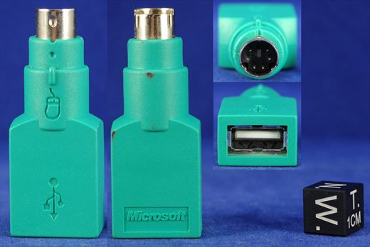 Microsoft PS2 6-pin mini-DIN to USB mouse adapter